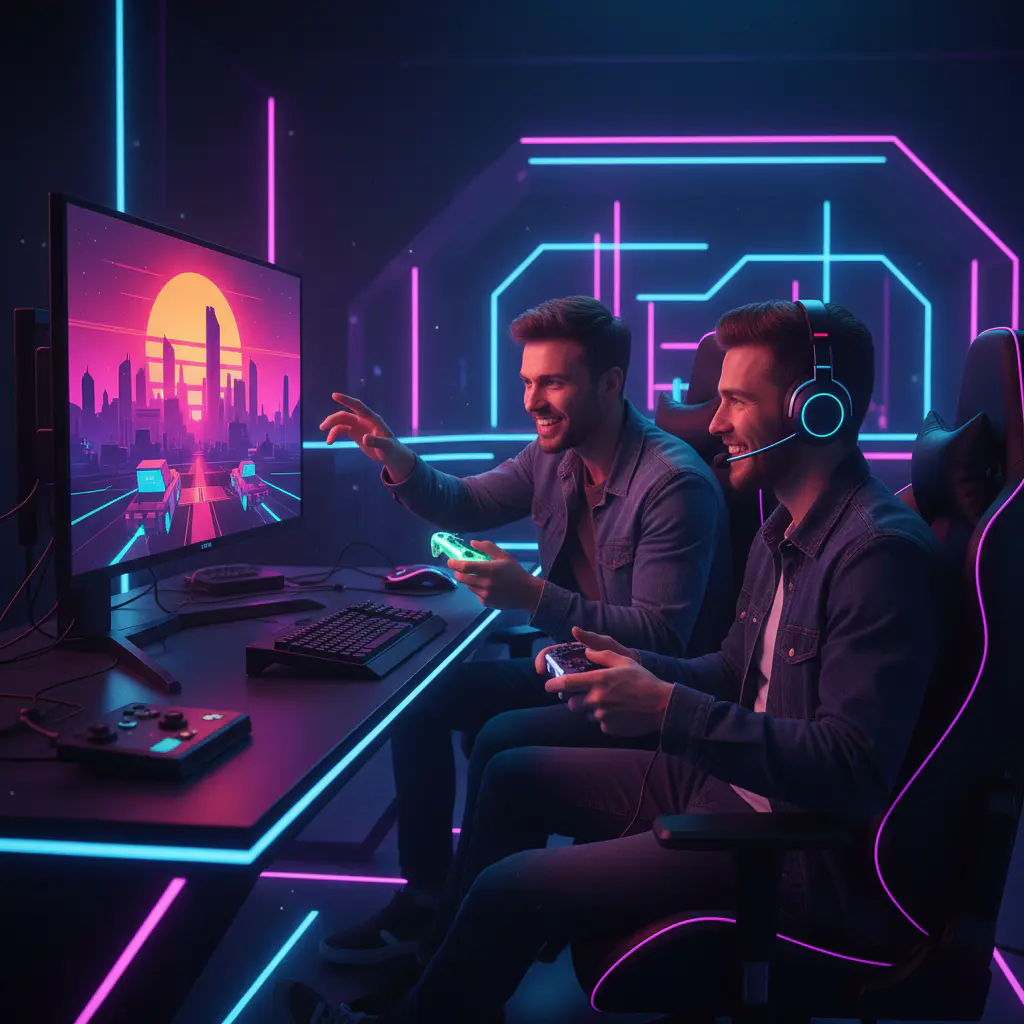 Players interacting in game